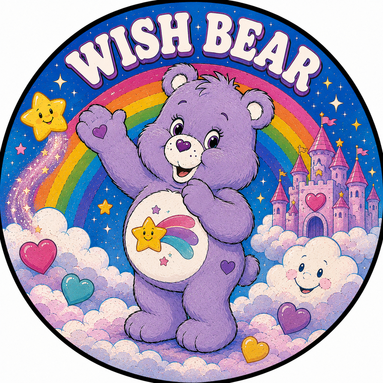 Button - 80s Theme - Care Bears - Wish Bear