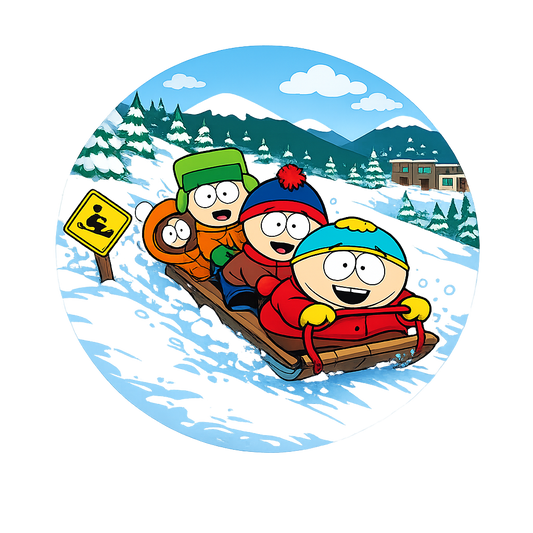 Button - 90s Theme - South Park - Sledding #107784