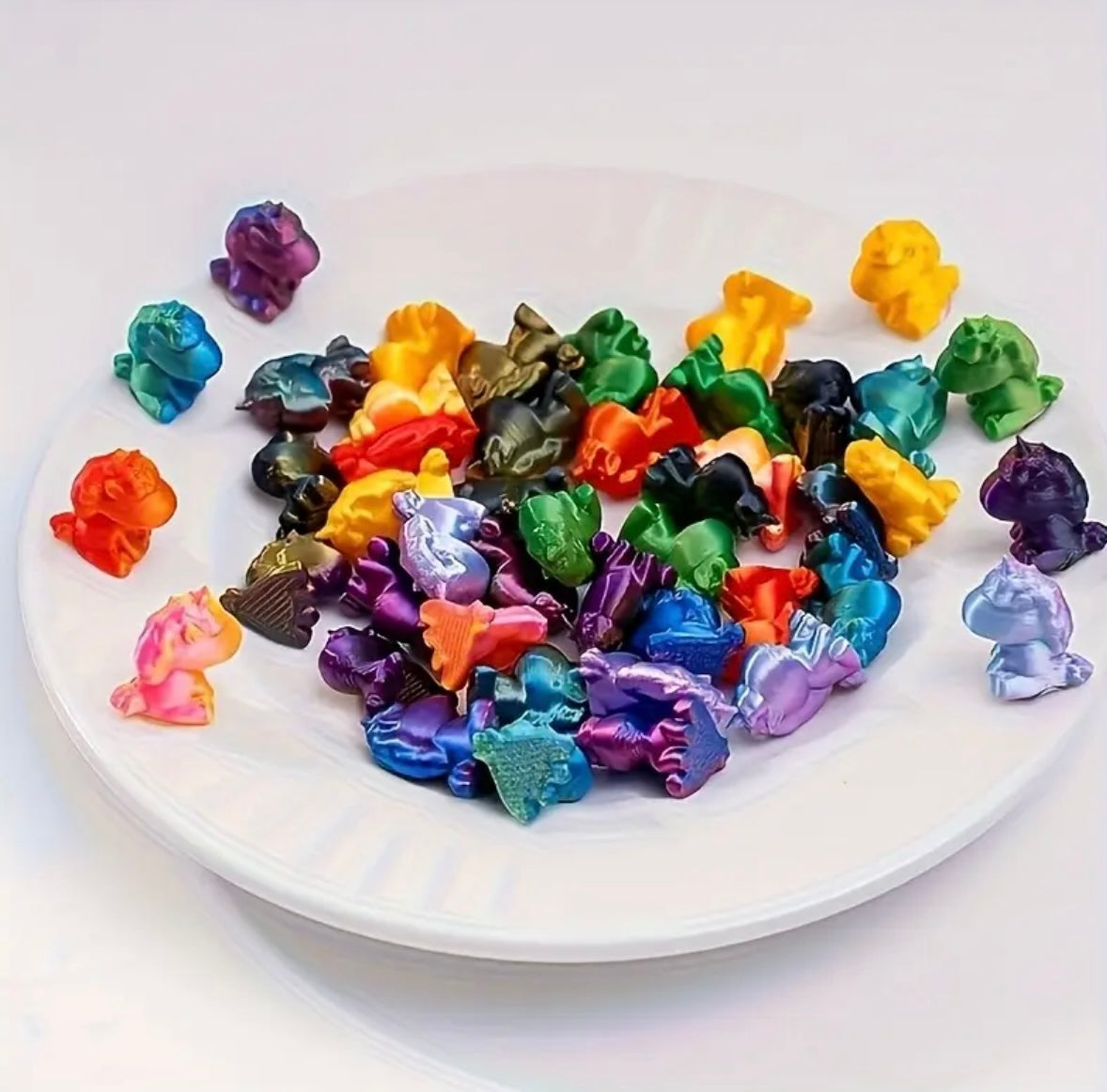 Mini Resin / 3D Print - Unicorns - Rainbow Assorted #106706