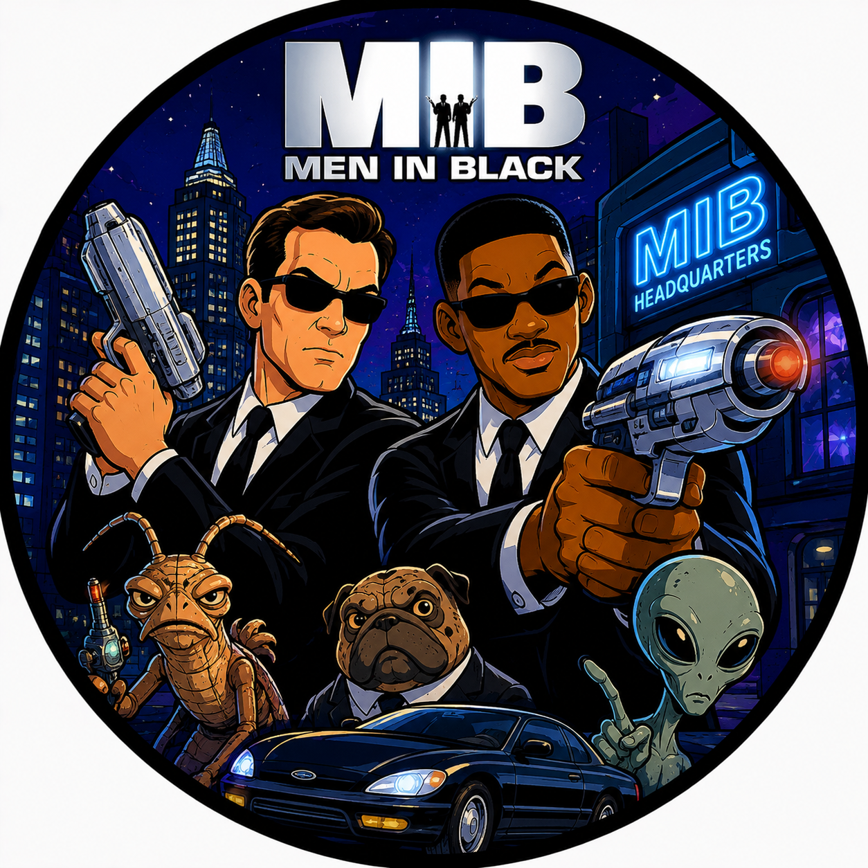 Buttons - 90s Theme - Men in Black #108142