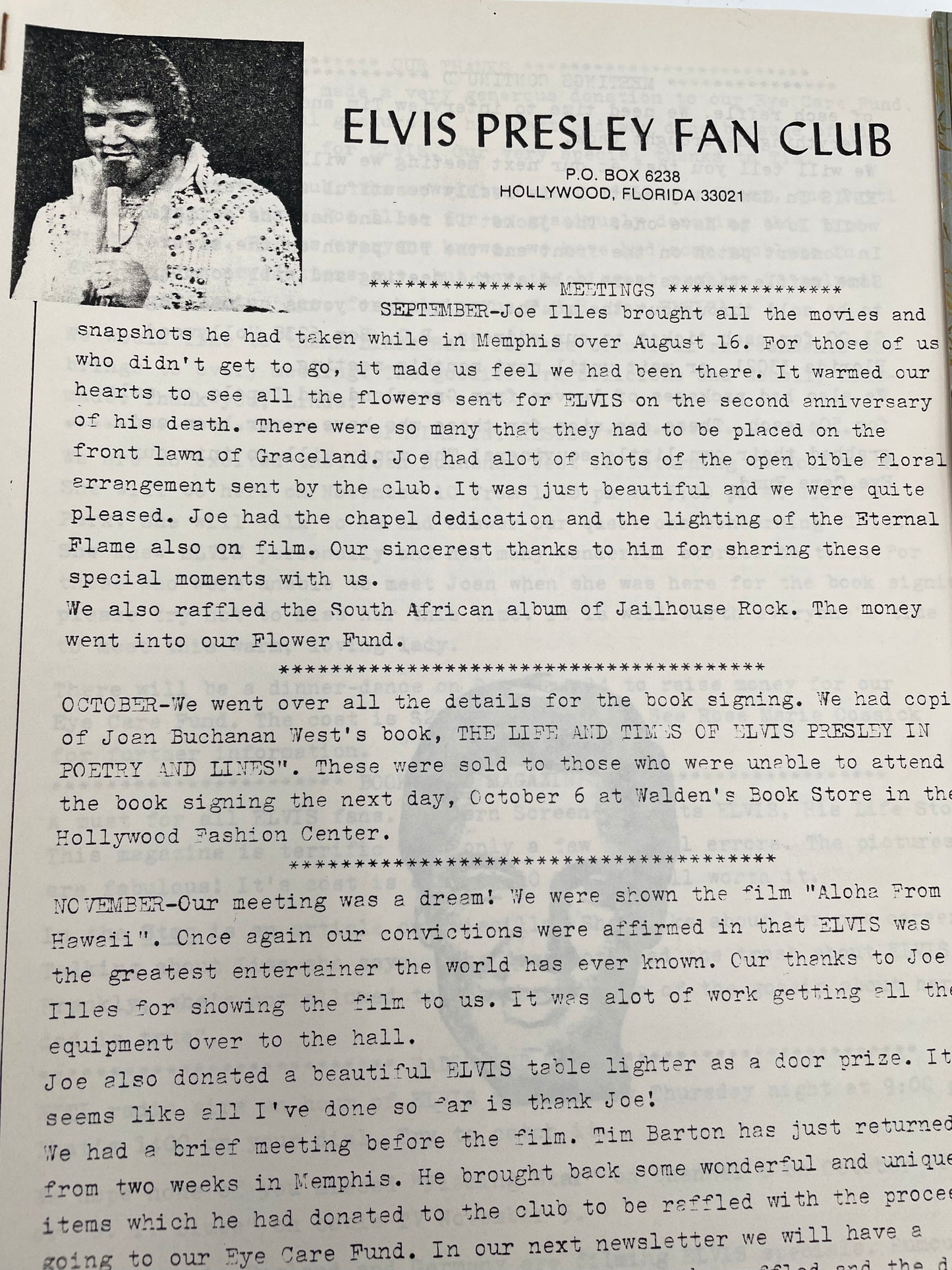 Elvis  - Fan Club Letter and Pics 1975 #102189