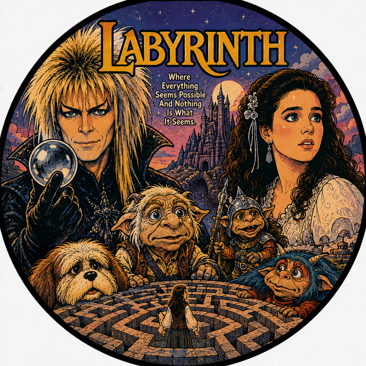 Button - 80s Theme - Labyrinth