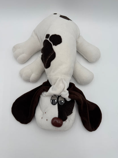 Pound Puppies - Tonka - Plush - Large White w/ Brown Spots Dog 1985 #105183