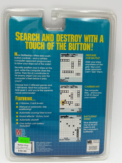Battleship Handheld - Milton Bradley - Sealed 1995 #105365