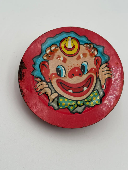 Tin Noisemaker - Vintage - Spinner - Circus Clown 1950s/60s #105449