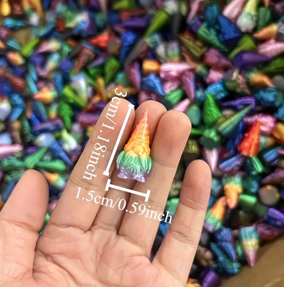 Mini Resin / 3D Print - Gnomes - Rainbow Assorted #106705
