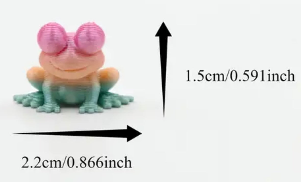 Mini Resin / 3D Print - Big Eyed Frogs - Assorted Colors #107190