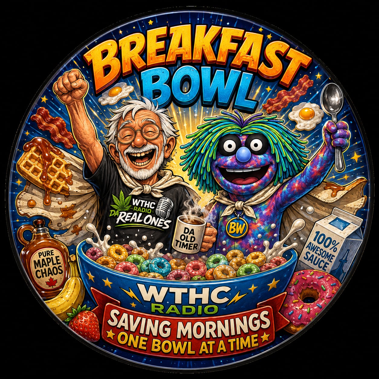 Buttons - WTHC-Radio - Breakfast Bowl Saving Mornings #108047