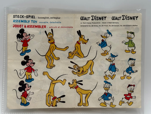 Disney - Magneto Assembly Toy - Flier Insert 1970s #107282