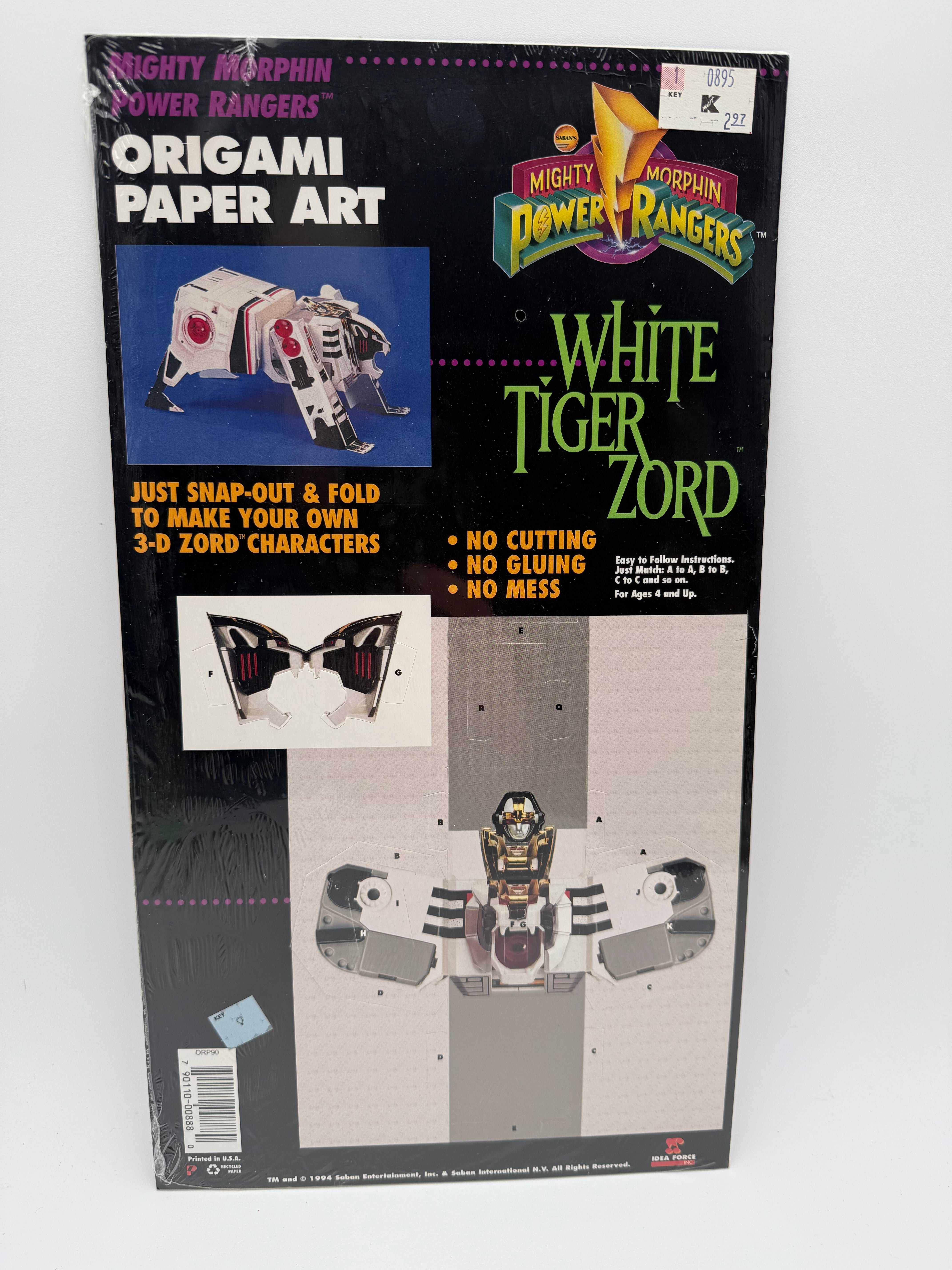 Power Rangers - Origami Paper Art - White Tiger Zord 1994 #105361 ...
