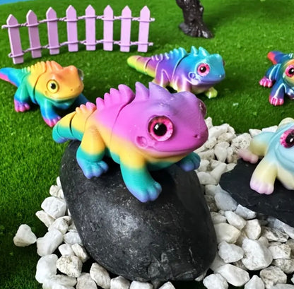 Small Resin / 3D Print - Articulated  - Iguanas - Assorted Colors #107219