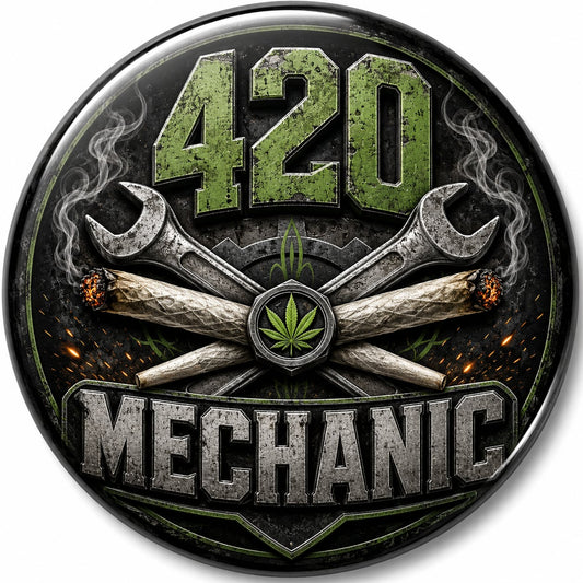 Buttons - WTHC-Radio - 420 Mechanic #107928