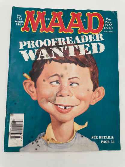 Mad Magazine - Proof Reader Wanted #355 - March 1997 #101534