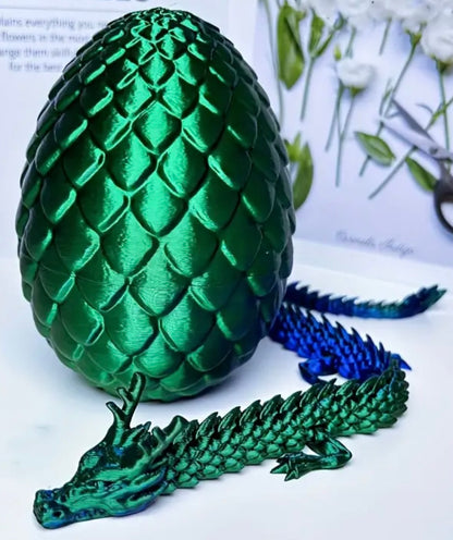 Resin / 3D Print - Articulated - Large Dragon Eggs w/ Dragon - Assorted Colors #107223