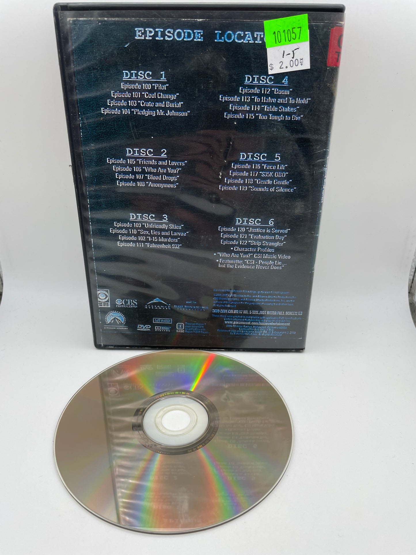 DVD - CSI Season 1 - Disk 5 of 6 - #101057