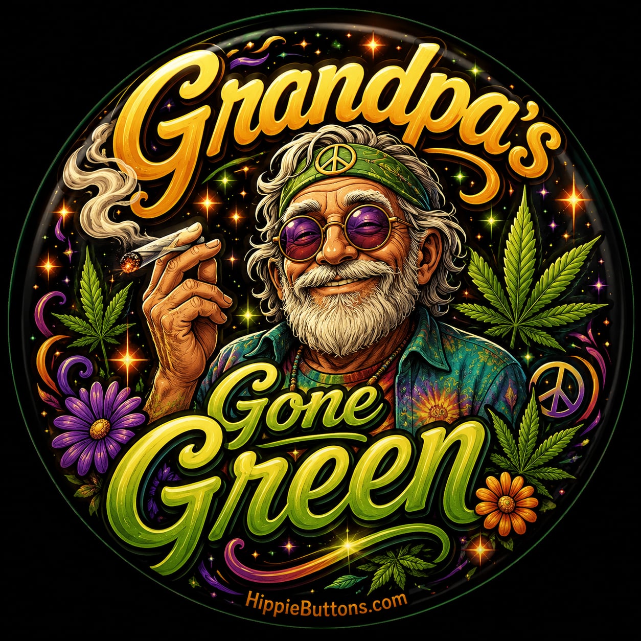Buttons - WTHC-Radio - Grandpa’s Gone Green #108031