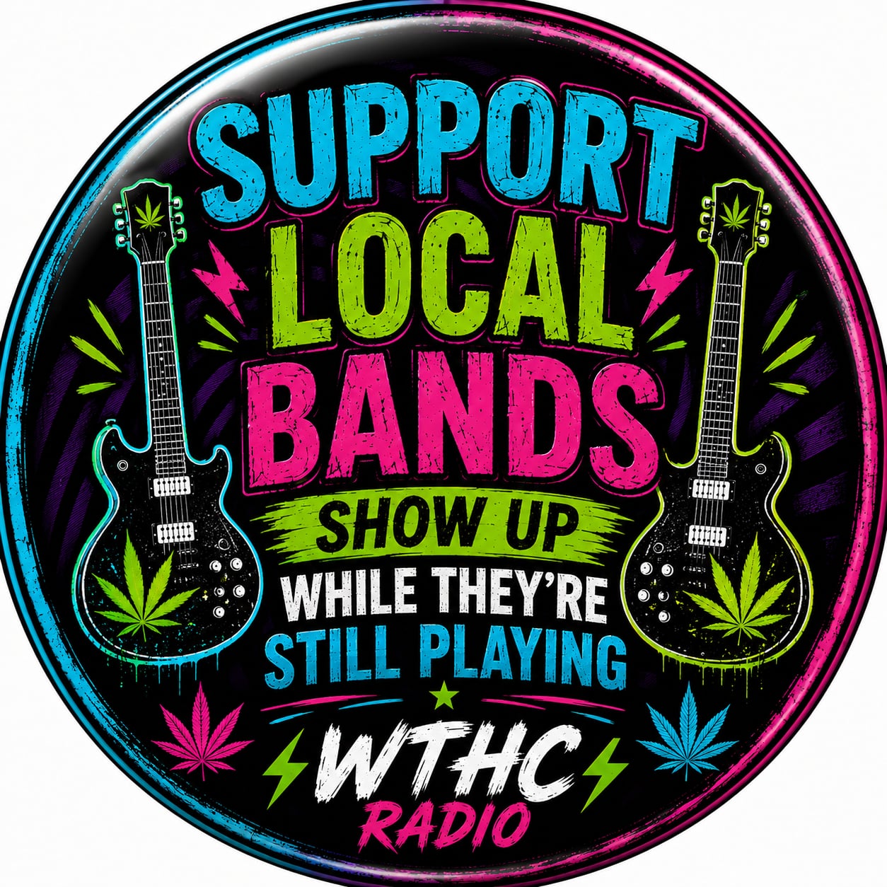 Buttons - WTHC-Radio - Support Local Bands