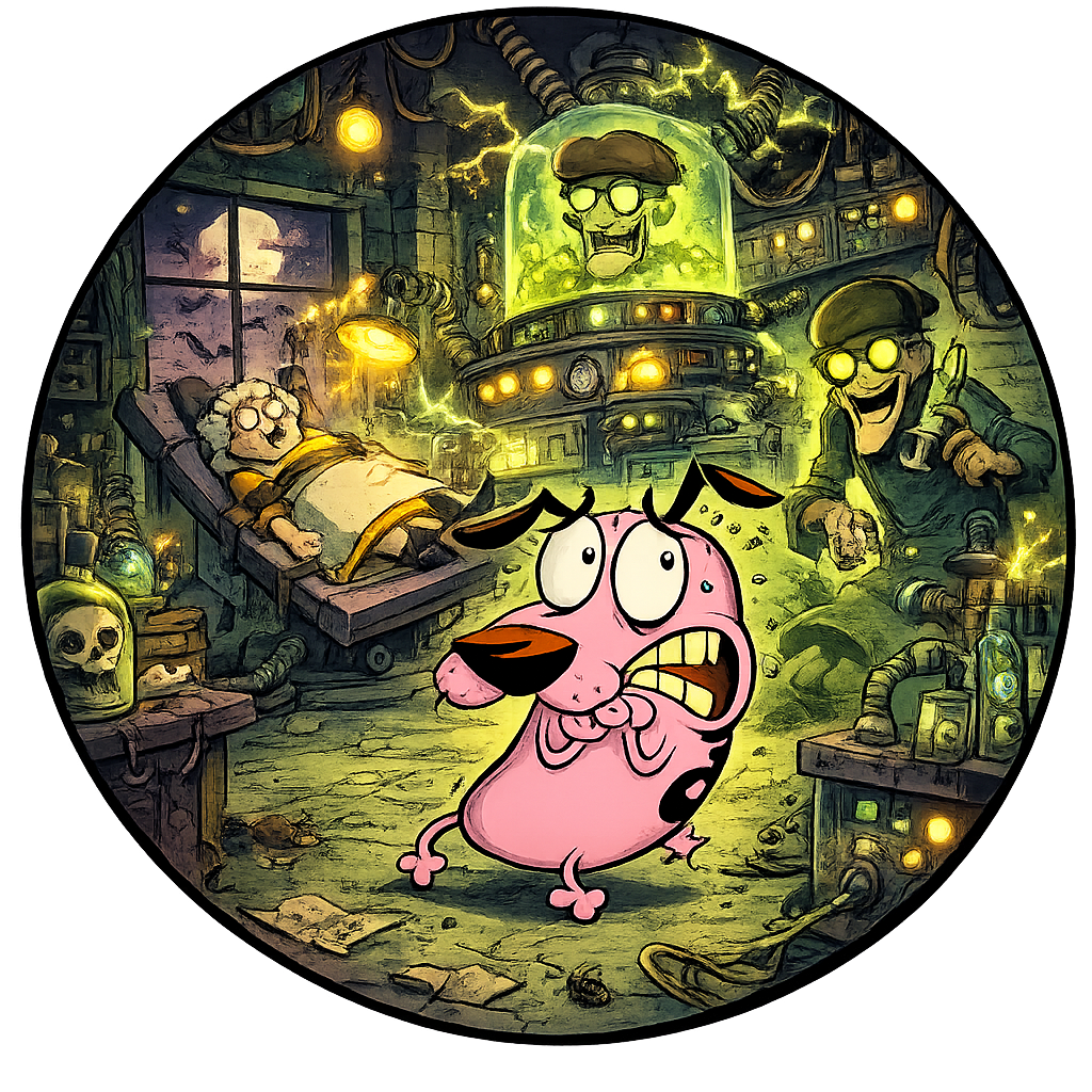 Button - 90s Theme - Courge the Cowardly Dog - Laboratory