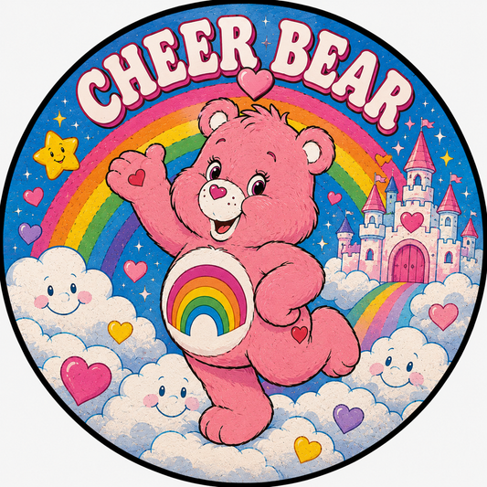 Button - 80s Theme - Care Bears - Cheer Bear #107686