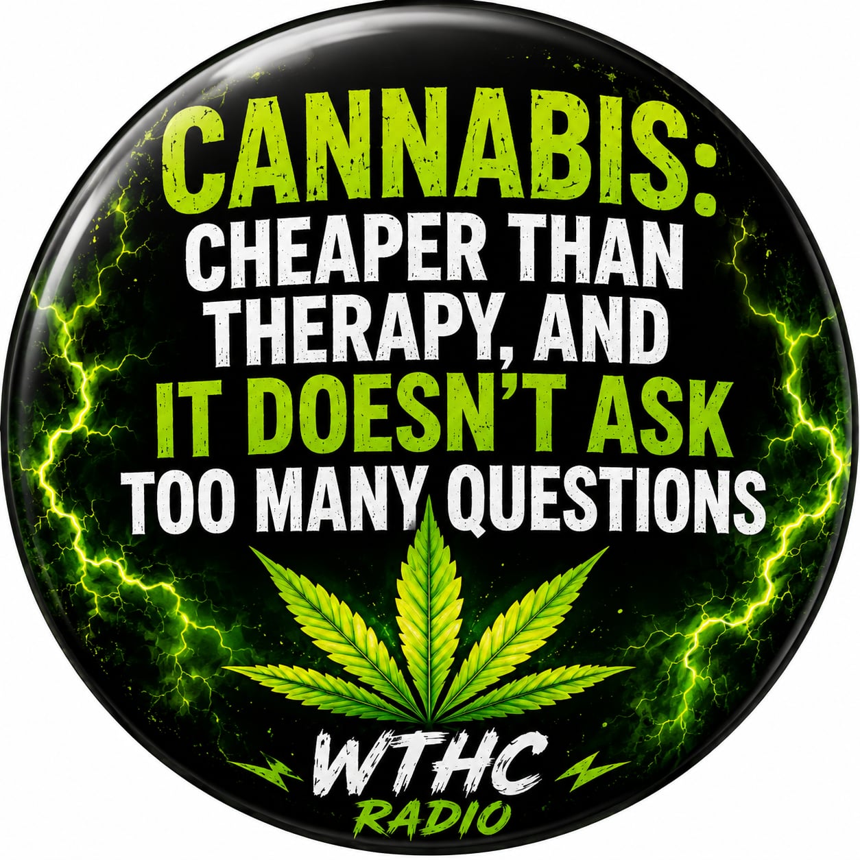 Buttons - WTHC-Radio - Cheaper Than Therapy