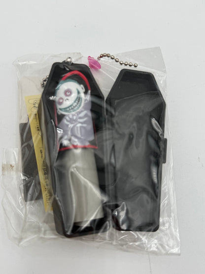 Nightmare Before Christmas - Paper Stamp Holder Coffin Keychain - Barrel 1990s #105400