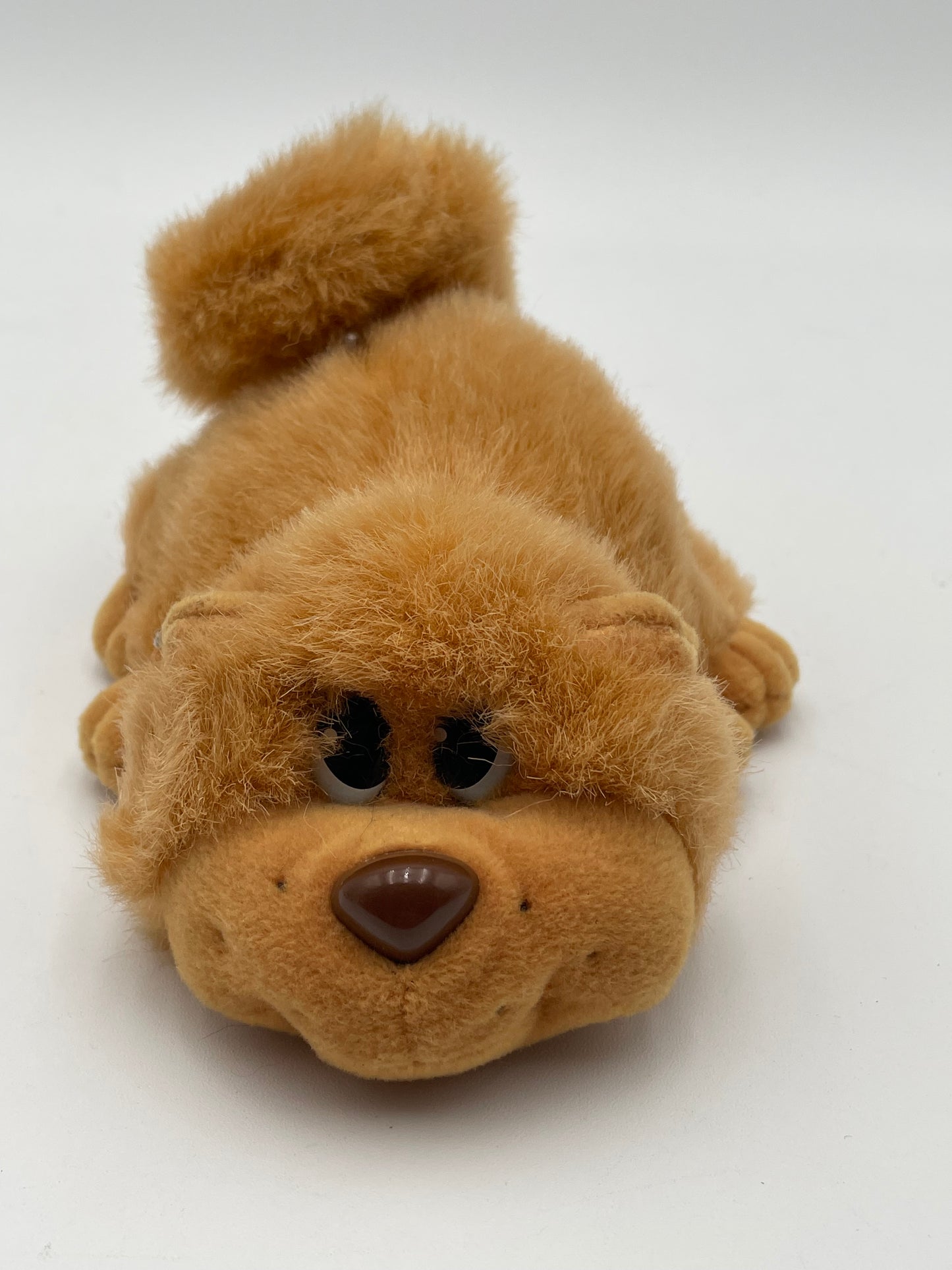 Pound Puppies - Galoob - Fluffy Tan Dog Plush 1995 #103893