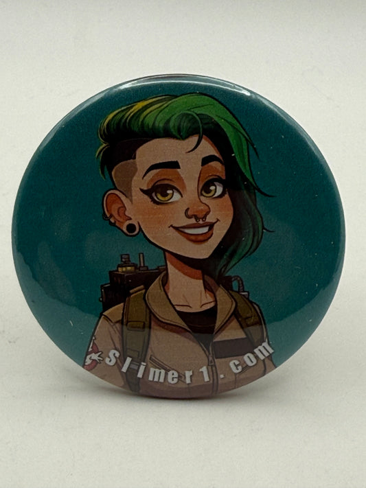 Buttons - Ghostbusters - Slimer1 Crew Pierced #107090