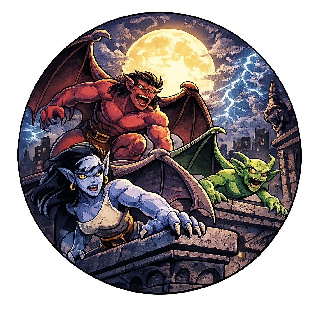 Button - 90s Theme - Gargoyles - Trio