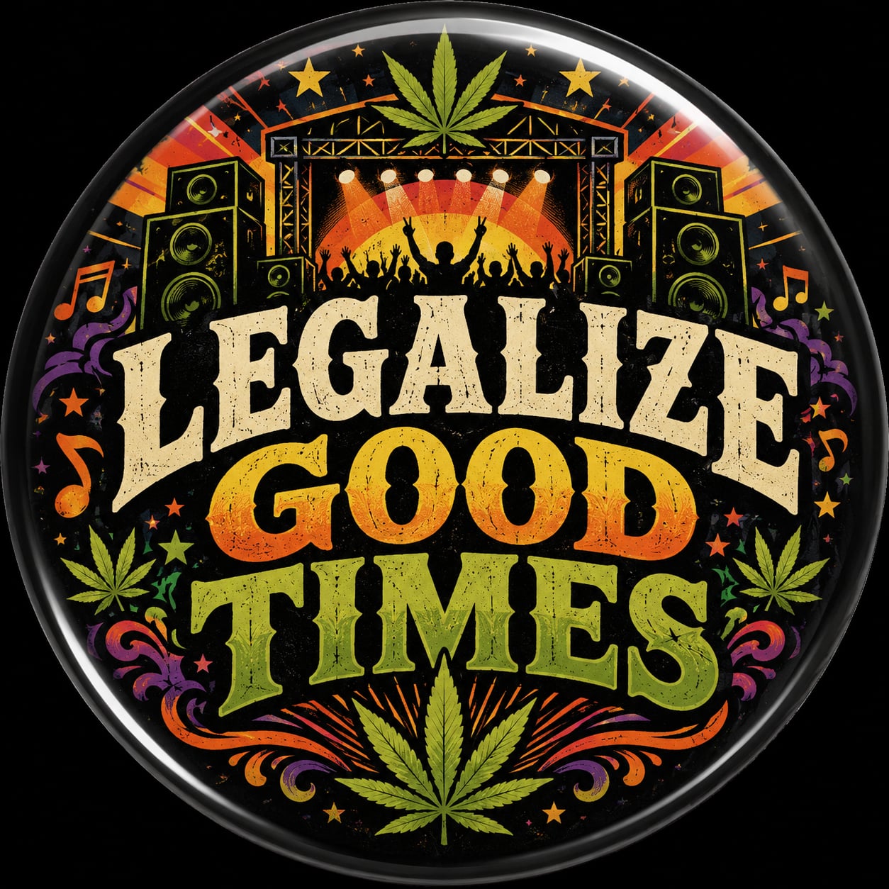 Buttons - WTHC-Radio - Legalize Good Times