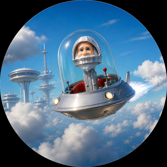 Button - The PEZ Outlaw - UFO PEZ Flight #108201