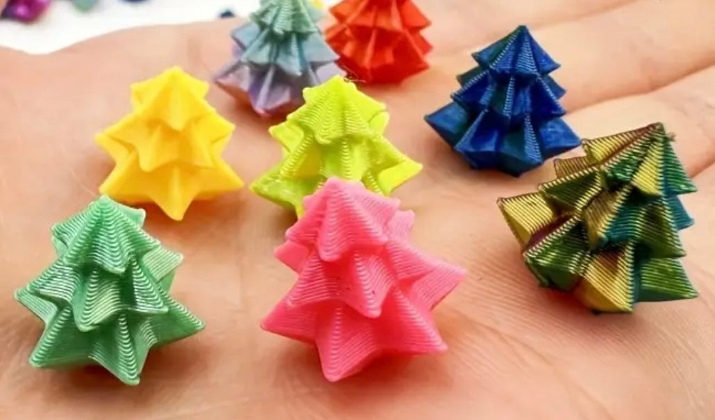 Mini Resin / 3D Print - Christmas Trees - Assorted Colors #107214