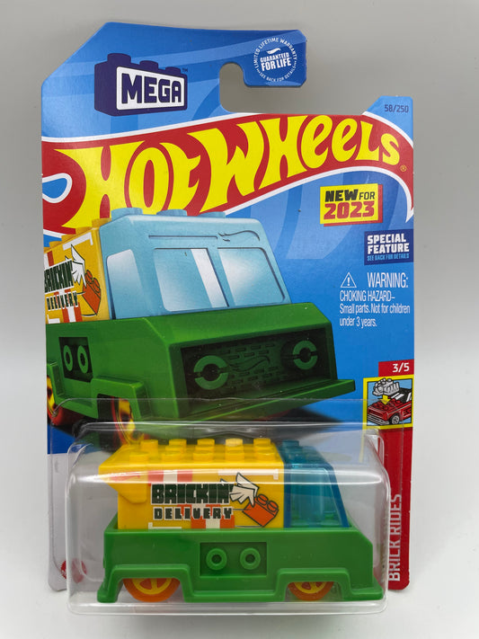 Hot Wheels - Brick Rides - #58 3/5 Brickin’ Delivery Green/Yellow 2023 #103108