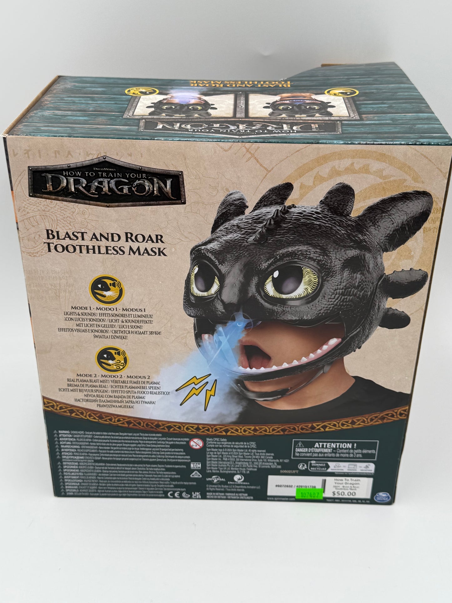 How To Train Your Dragon - Blast & Roar Toothless Mask 2024 #107407