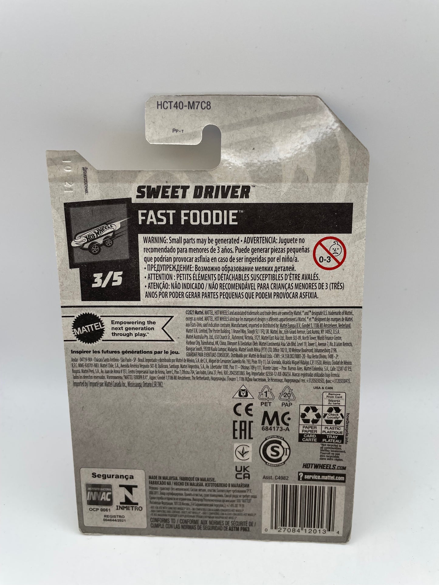 Hot Wheels - Fast Foodie #61 3/5 Sweet Driver Gold 2022 #103250