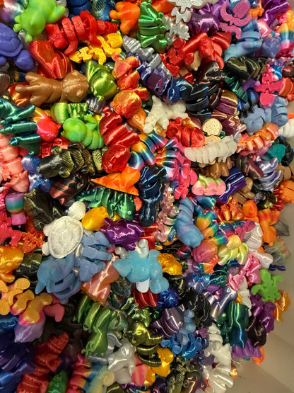 Mini Resin / 3D Print - Small Articulated Animals - Assorted Styles & Colors #107191