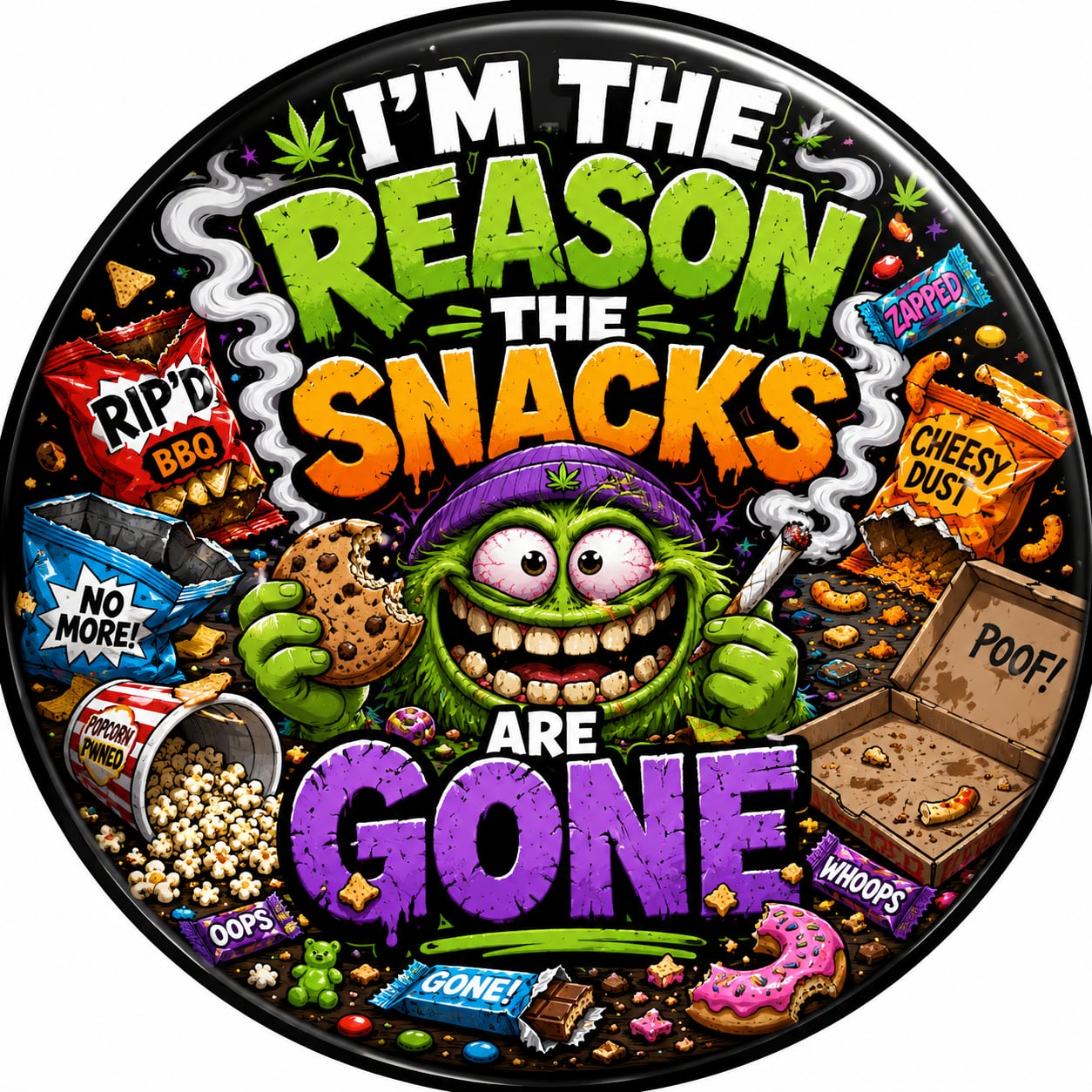 Buttons - WTHC-Radio - Snacks Are Gone