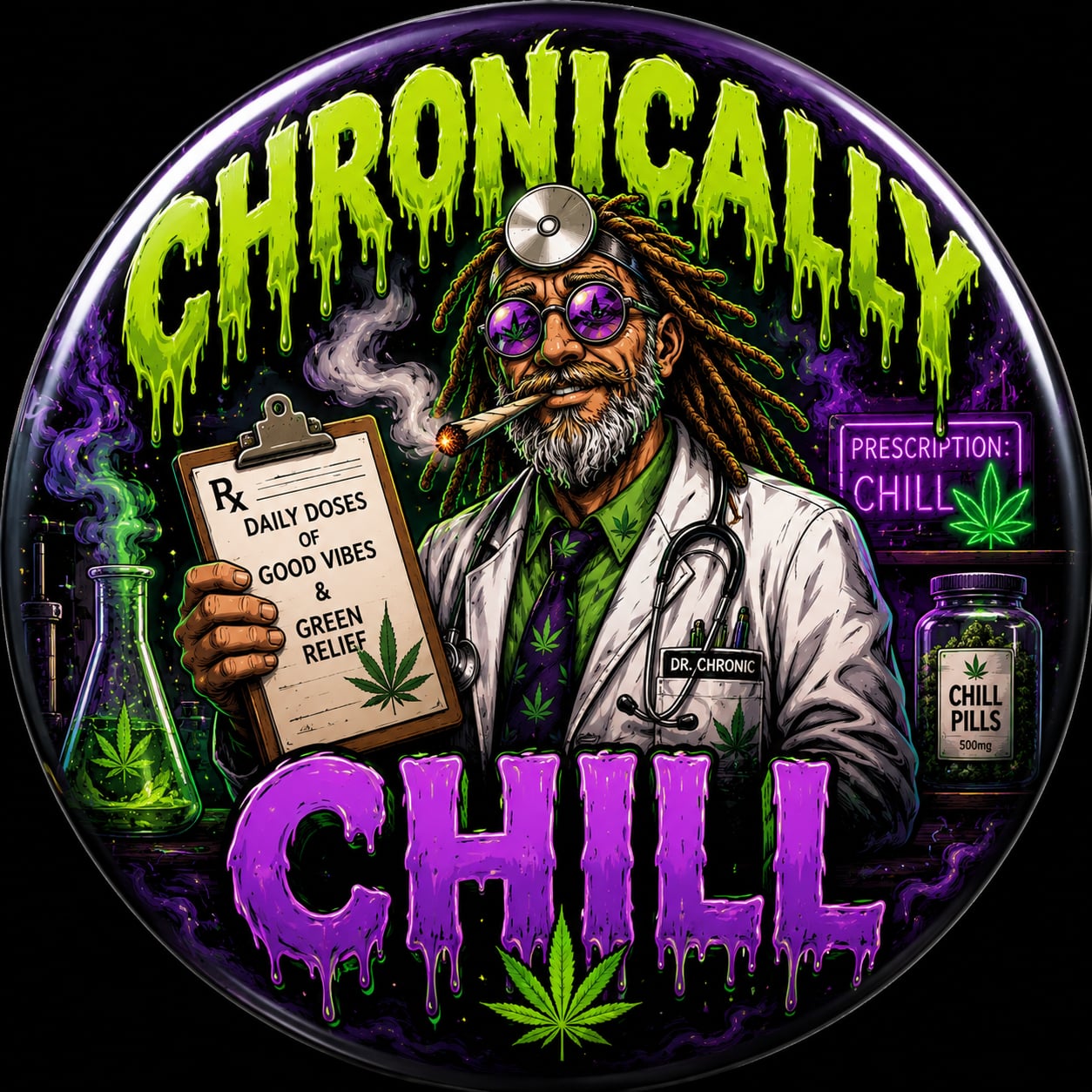 Buttons - WTHC-Radio - Chronically Chill