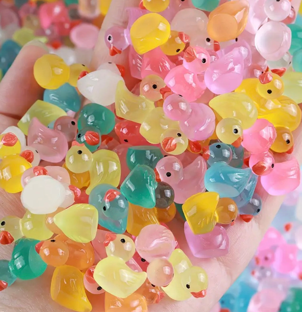 Mini Resin / 3D Print - Transparent Duck - Assorted Colors #106649