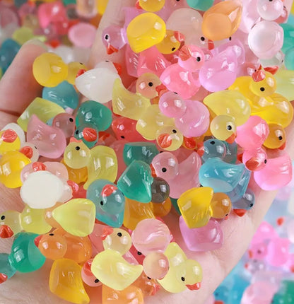 Mini Resin / 3D Print - Transparent Duck - Assorted Colors #106649