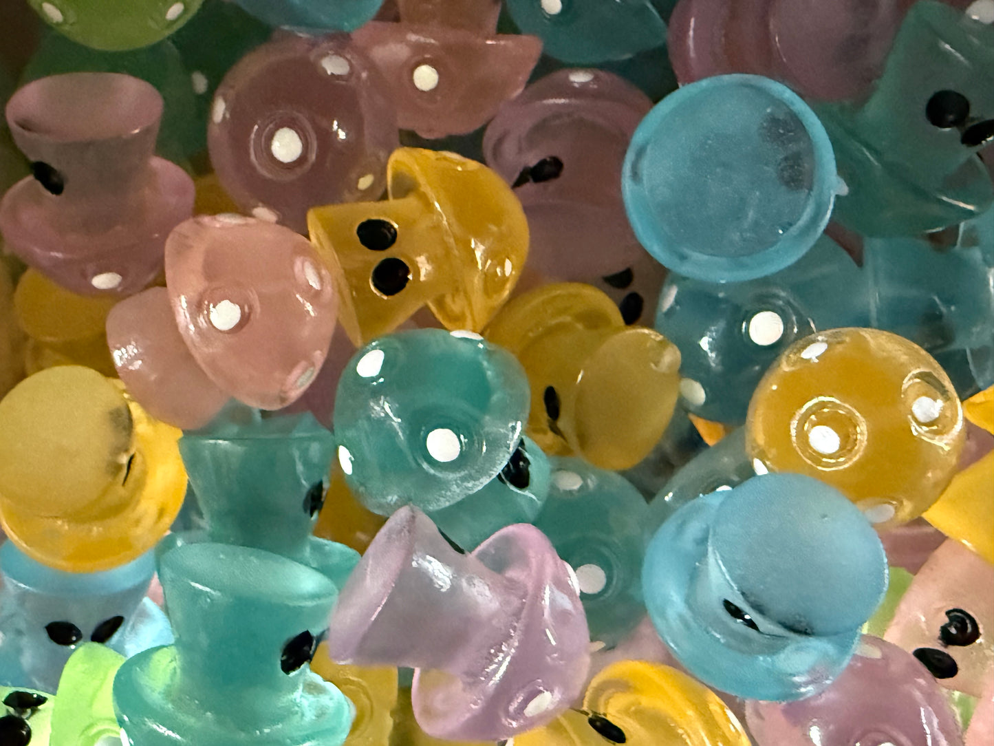 Mini Resin / 3D Print - Mushrooms - Assorted Colors #107204