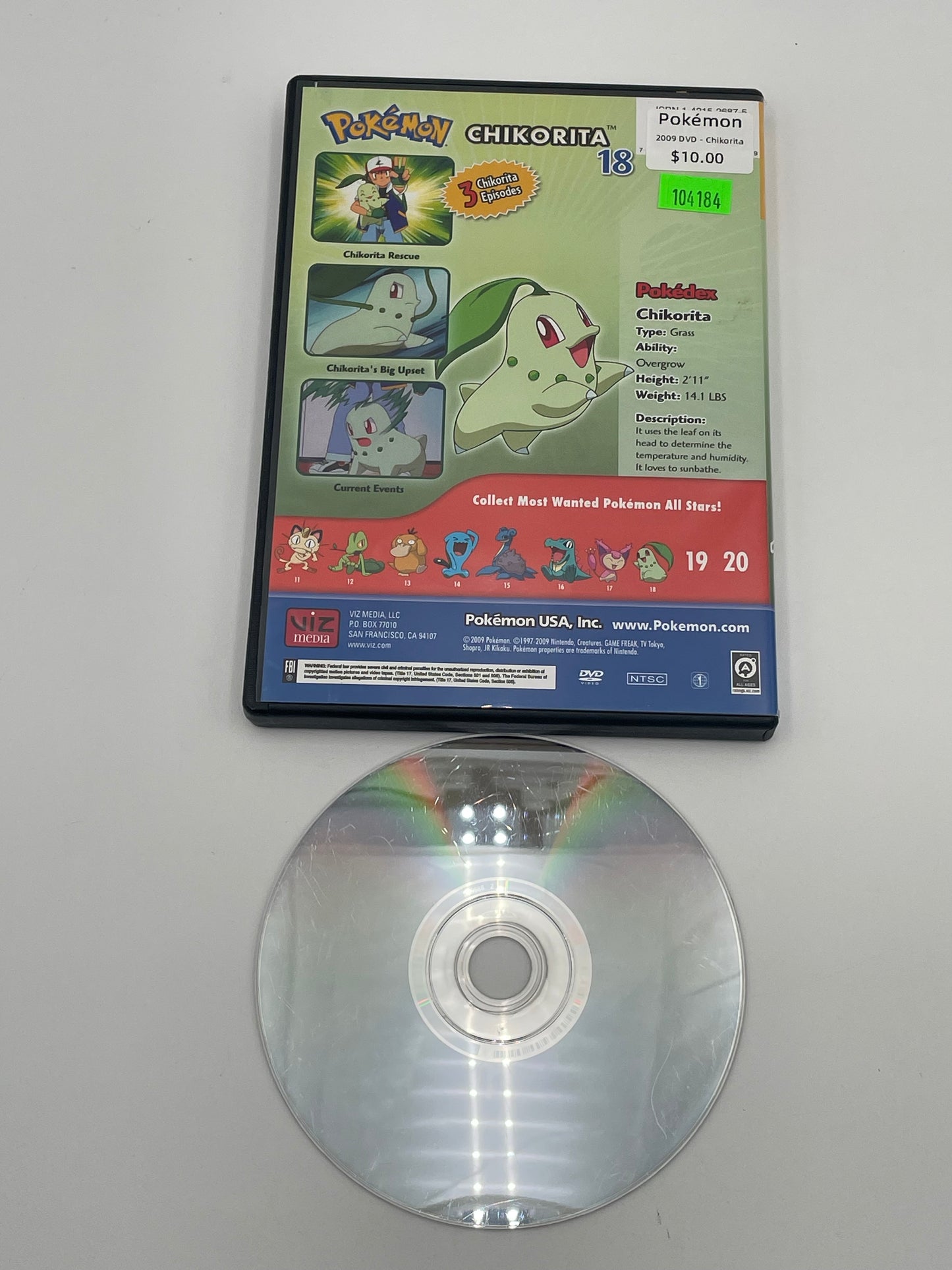 Pokémon - DVD - Chikorita 2009 #104184