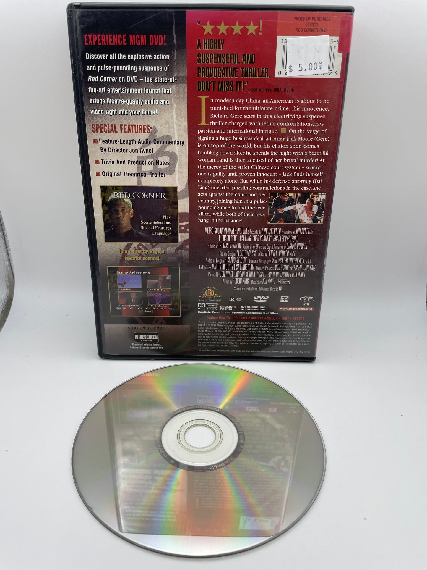 Dvd - Red Corner 1997 #100602