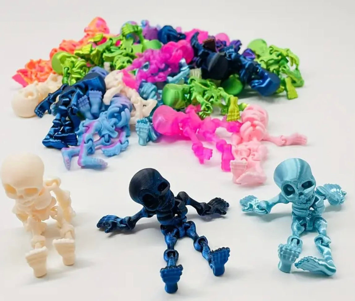 Small Resin / 3D Print - Articulated  - Skeletons - Assorted Colors #107218