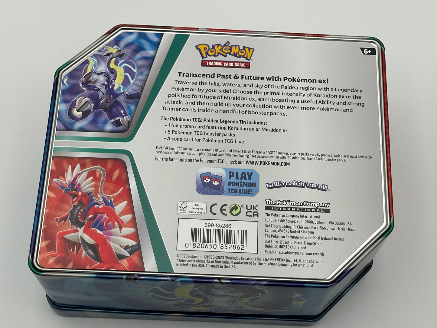Pokémon - Empty Tin - Miraiden EX 2020 #104149