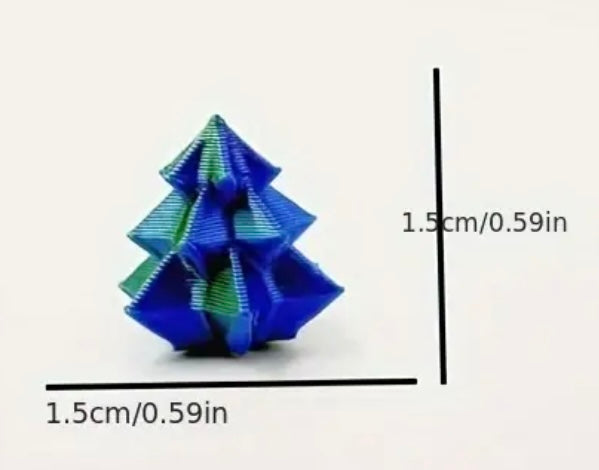 Mini Resin / 3D Print - Christmas Trees - Assorted Colors #107214