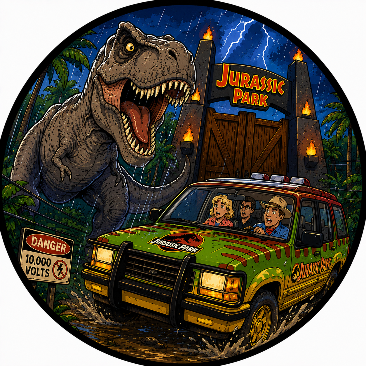 Buttons - 90s Theme - Jurassic Park #108136