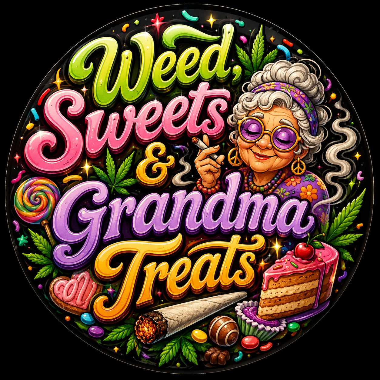 Buttons - WTHC-Radio - Weed Sweets Treats #108028