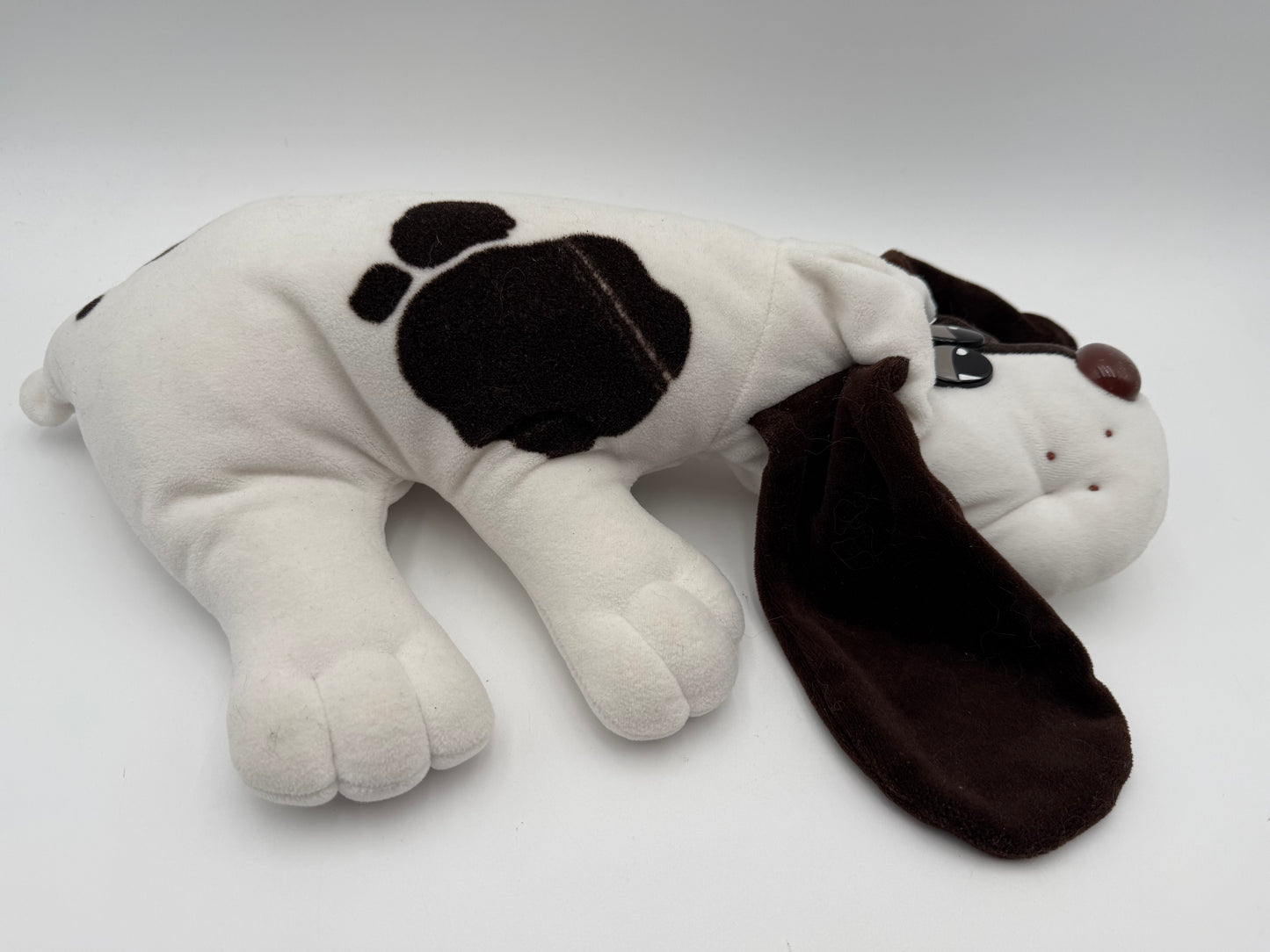 Pound Puppies - Tonka - Plush - Large White w/ Brown Spots Dog 1985 #105183