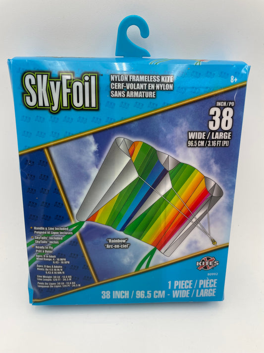 Kite - Rainbow Sky Foil Nylon Frameless 38” Kite #103447