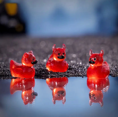 Mini Resin / 3D Print - Devil Ducks - Red #107196
